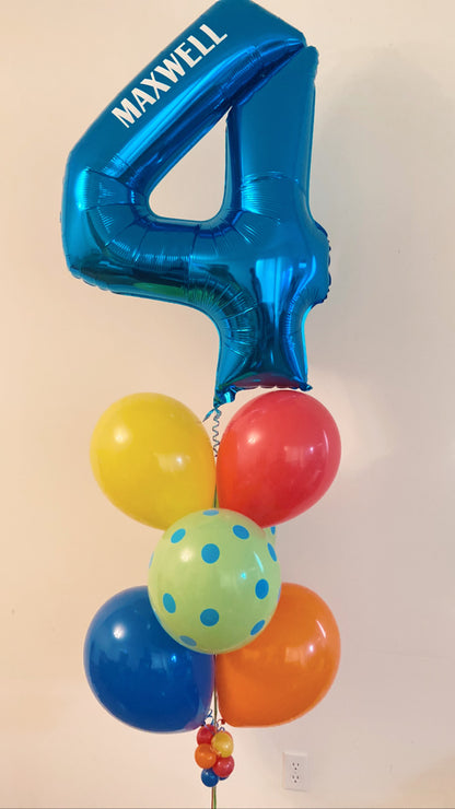 Personalized Number Balloon Bouquet