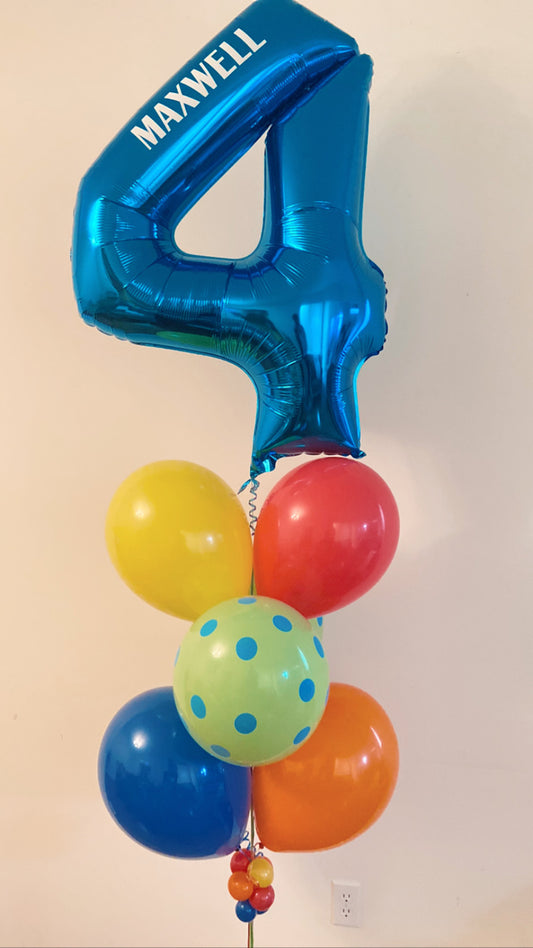 Personalized Number Balloon Bouquet