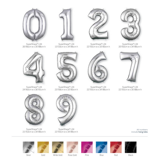 Personalized Number Balloon Bouquet