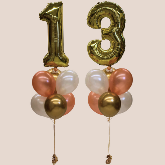 Large Number Balloon Bouquets (QTY 2)